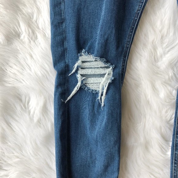 ASOS Maternity Distressed Raw Hem Skinny Jeans 12 - Picture 7 of 13